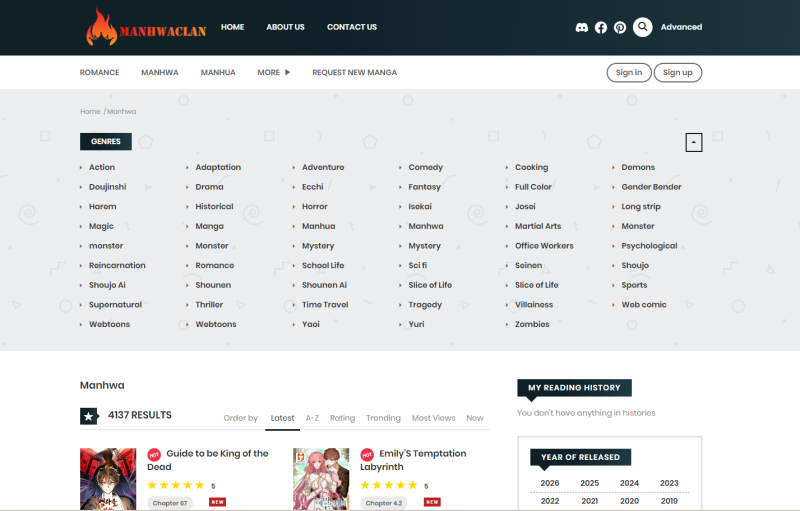 Is ManhwaClan Down? What Happened to ManhwaClan and Where Can Readers Go Now? 4 manhwaclan genres